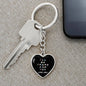 Be There For You Heart Keychain - Black - From Mom