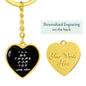 Be There For You Heart Keychain - Black - From Mom