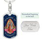 Our Lady Of Guadalupe Luxury Dog Tag Keychain