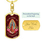 Our Lady Of Guadalupe Luxury Dog Tag Keychain
