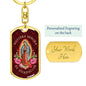 Nuestra Señora De Guadalupe Luxury Dog Tag Keychain