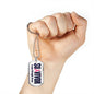 Survivor Support Team Member Anti Cancer Graphic Dog Tag Necklace - His Battle
