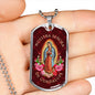 Nuestra Señora De Guadalupe Luxury Dog Tag Necklace