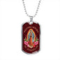 Nuestra Señora De Guadalupe Luxury Dog Tag Necklace