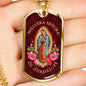 Nuestra Señora De Guadalupe Luxury Dog Tag Necklace
