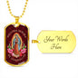 Nuestra Señora De Guadalupe Luxury Dog Tag Necklace