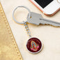 Nuestra Señora De Guadalupe Circle Keychain