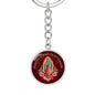 Nuestra Señora De Guadalupe Circle Keychain