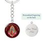 Nuestra Señora De Guadalupe Circle Keychain