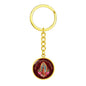 Nuestra Señora De Guadalupe Circle Keychain