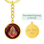Nuestra Señora De Guadalupe Circle Keychain