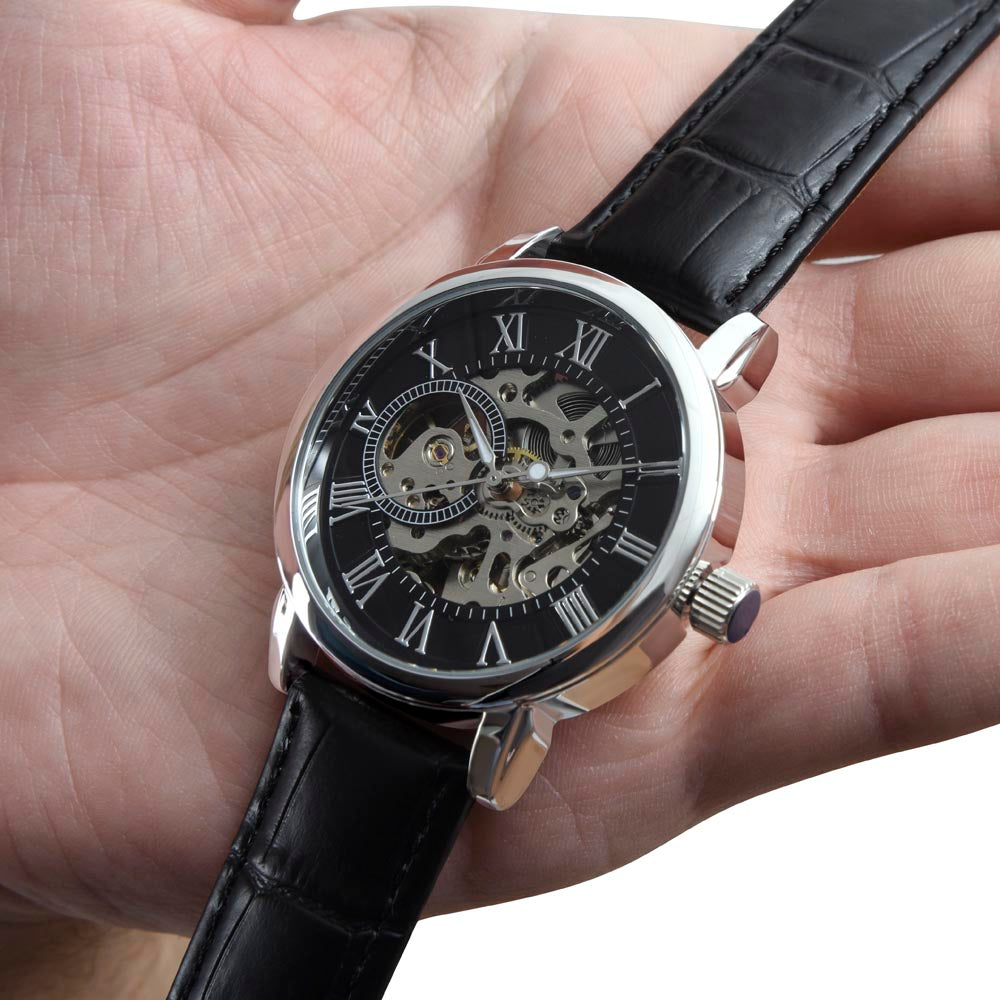 End With Alhamdulillah Men's Openwork Watch