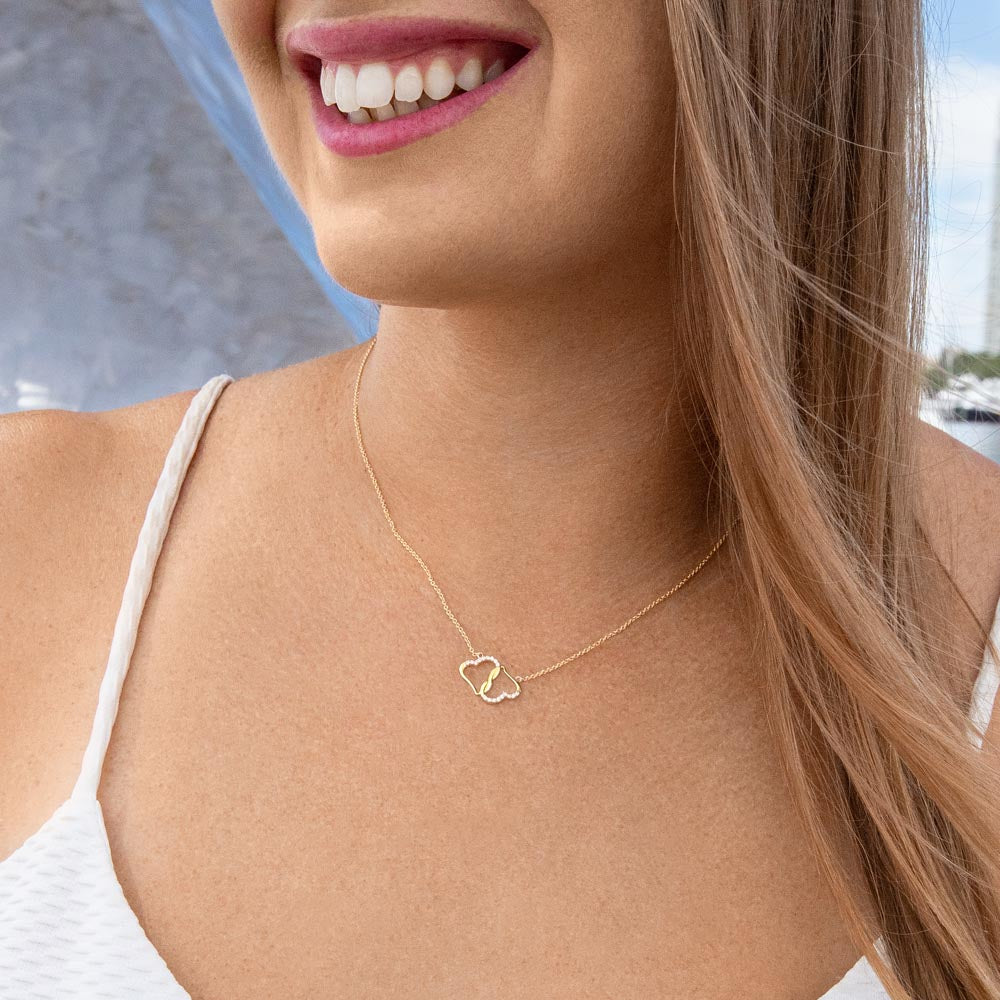 Bat Mitzvah Everlasting Love 10k Gold Necklace