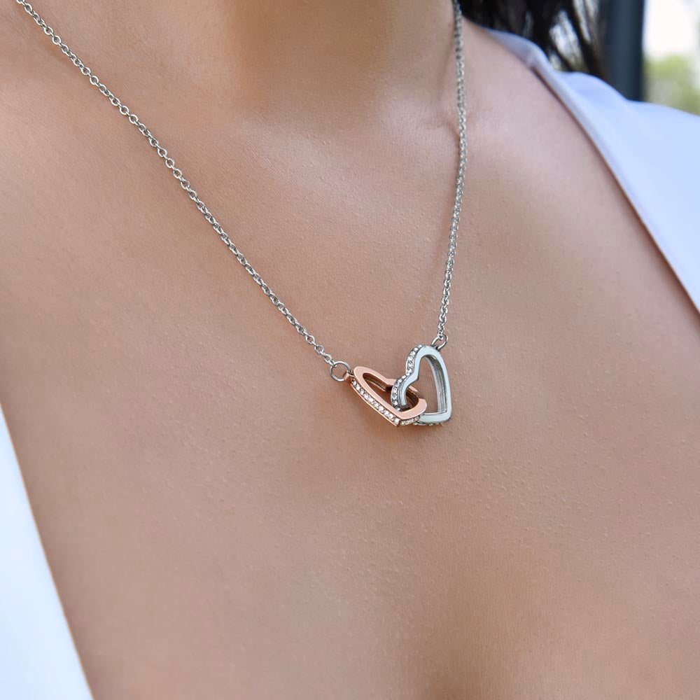 My Dear Wife Personalized Interlocking Hearts Necklace