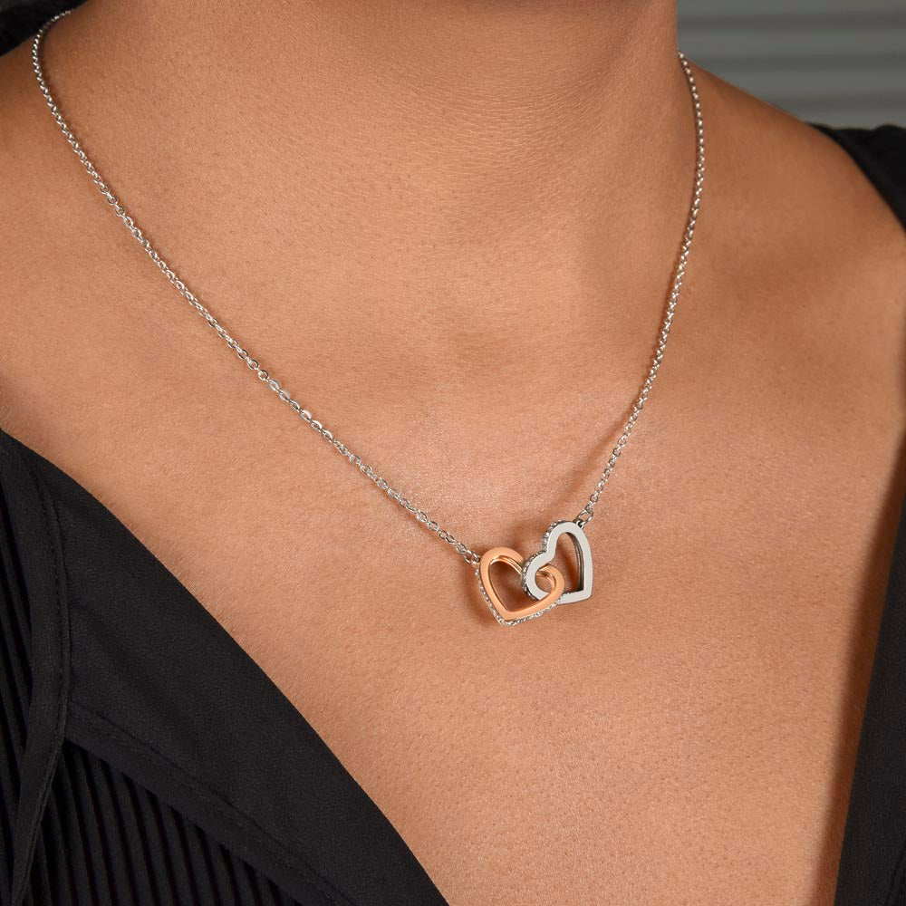 My Dear Wife Personalized Interlocking Hearts Necklace