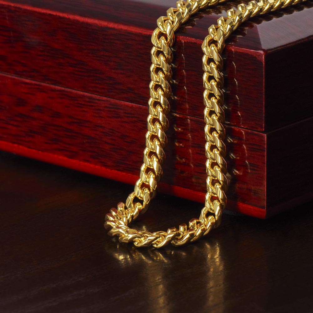 Air Force Veteran Dad Personalized Cuban Link Chain