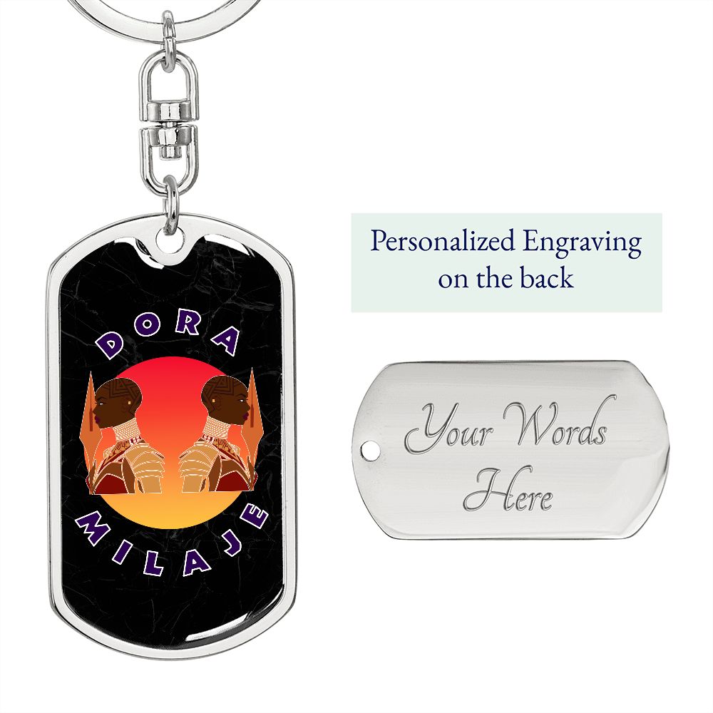 Dora Milaje Dog Tag Keychain