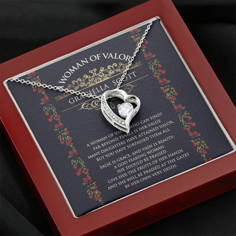 Personalized Woman Of Valor Necklace