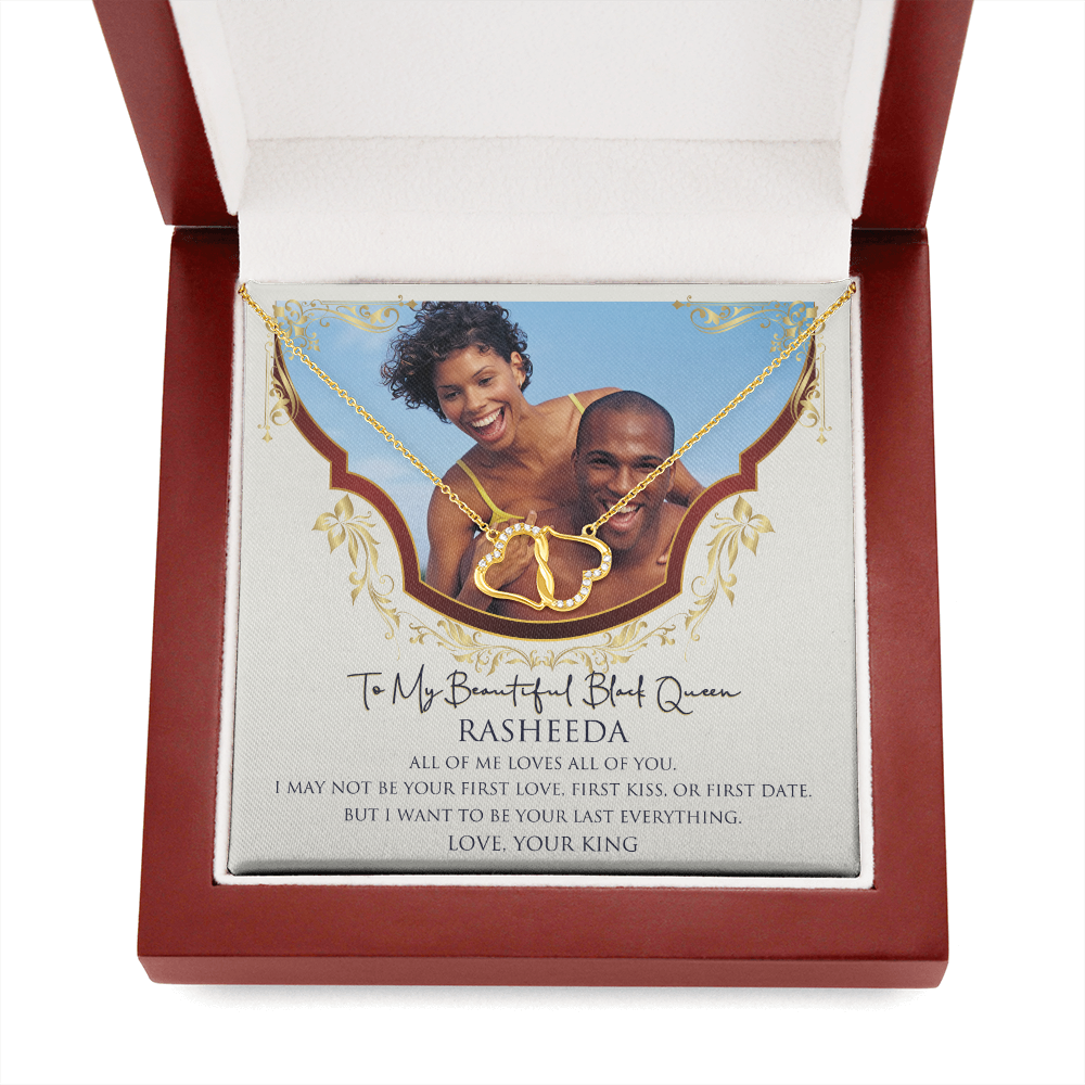 Personalized Black Love Soulmate 10K Gold Necklace