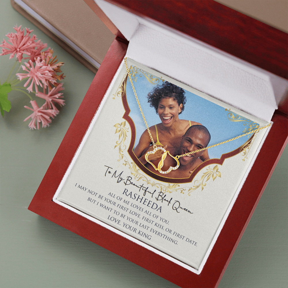 Personalized Black Love Soulmate 10K Gold Necklace