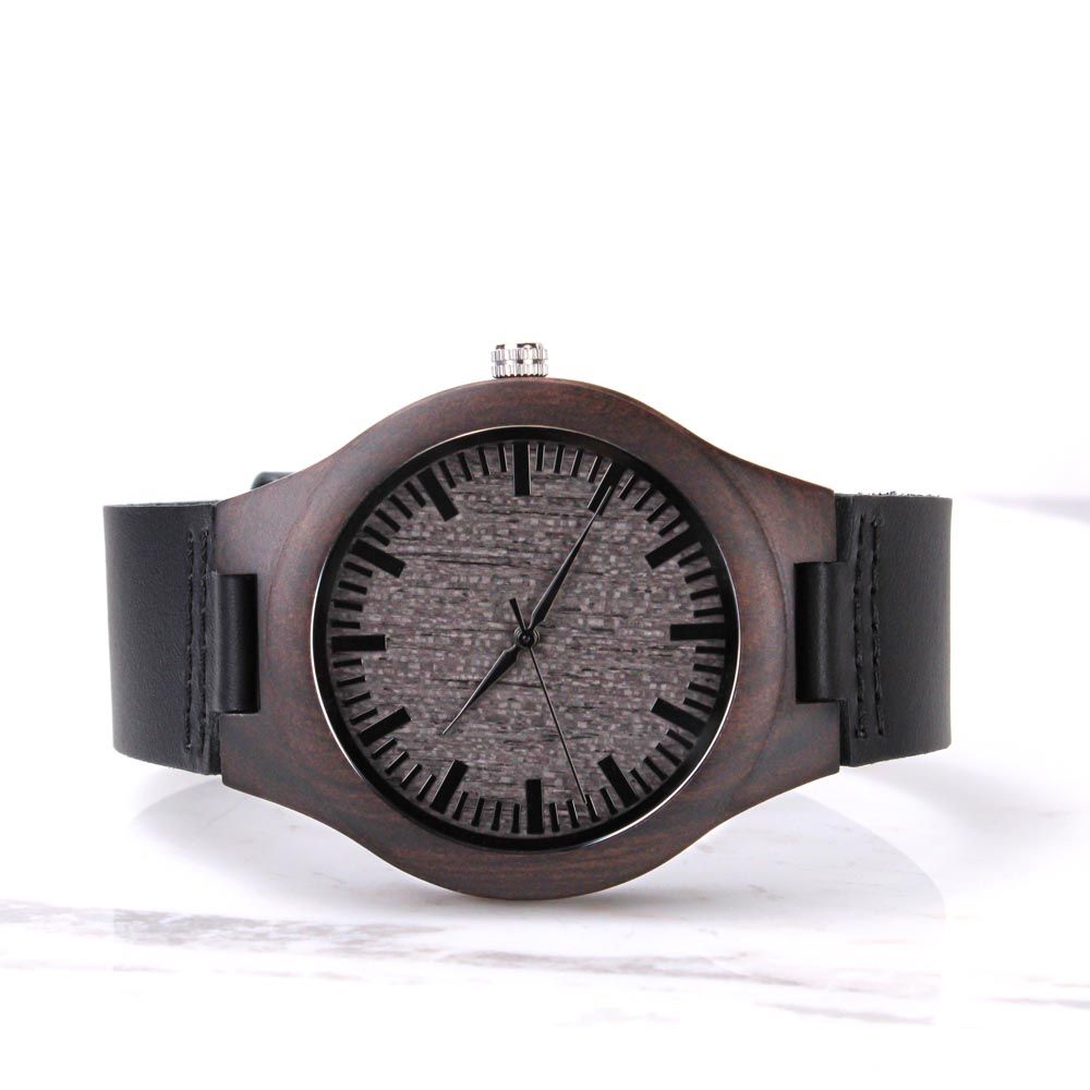 I Am My Beloved's Engraved Wooden Watch