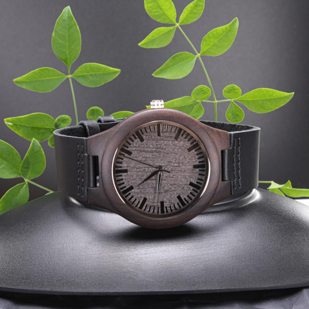 I Am My Beloved's Engraved Wooden Watch