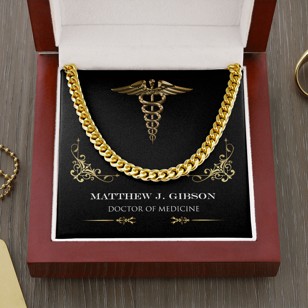 Personalized Medical Professional Cuban Link Chain Necklace