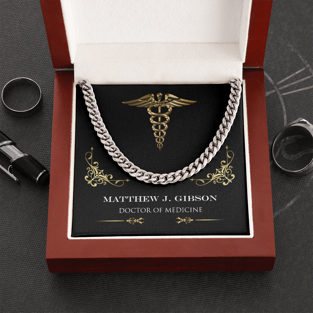 Personalized Medical Professional Cuban Link Chain Necklace