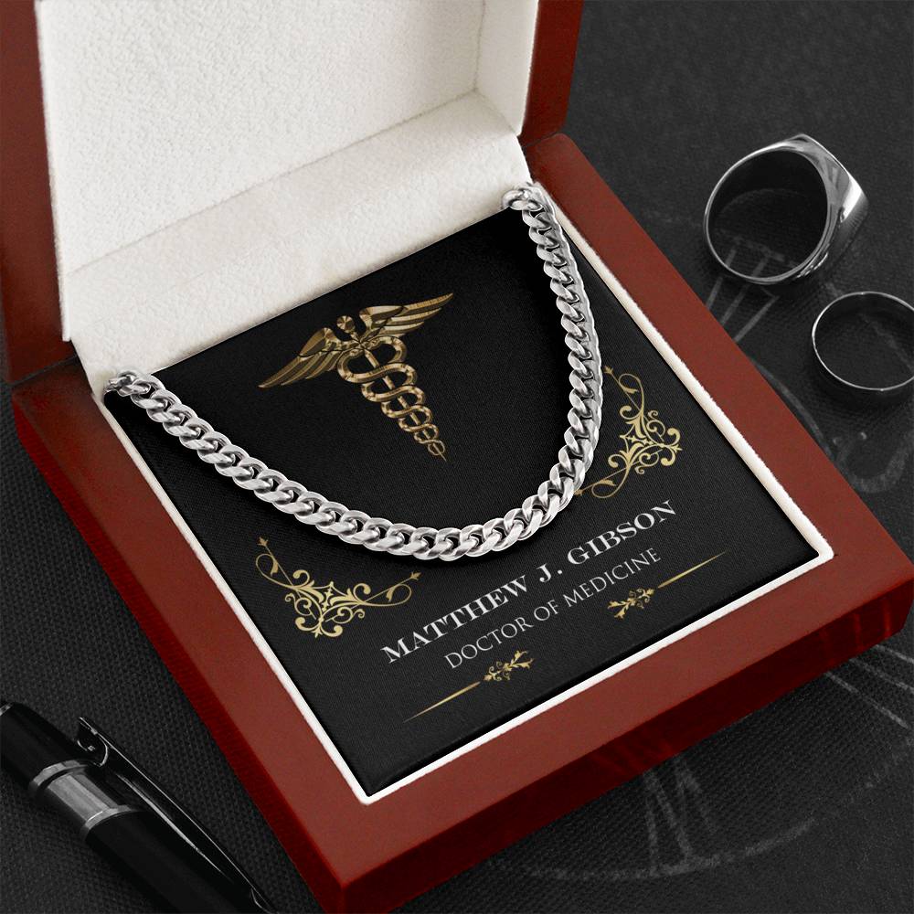 Personalized Medical Professional Cuban Link Chain Necklace