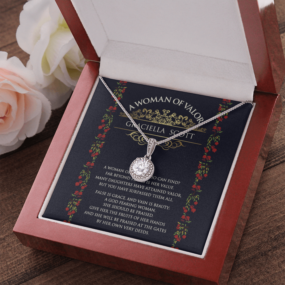 Personalized Woman of Valor Eternal Hope Necklace