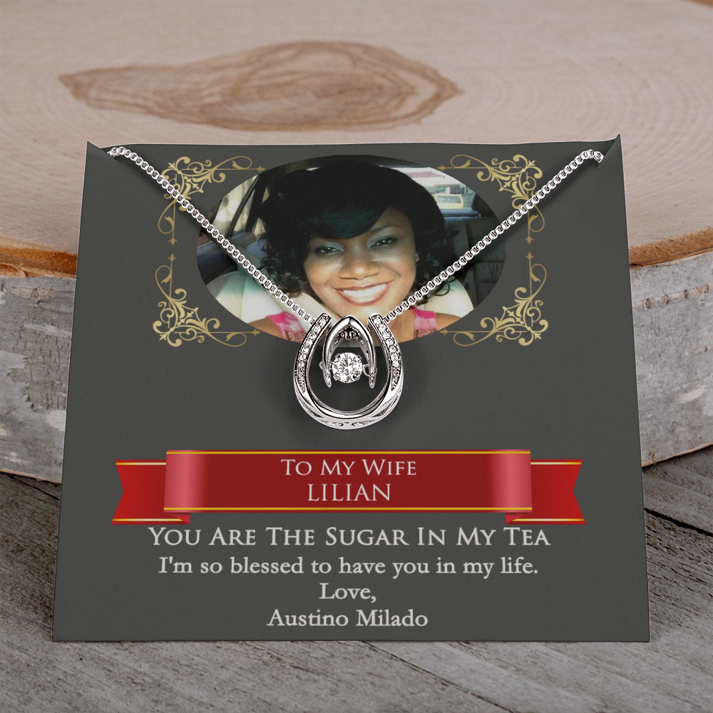 Personalized Sugar In My Tea Lucky In Love Necklace