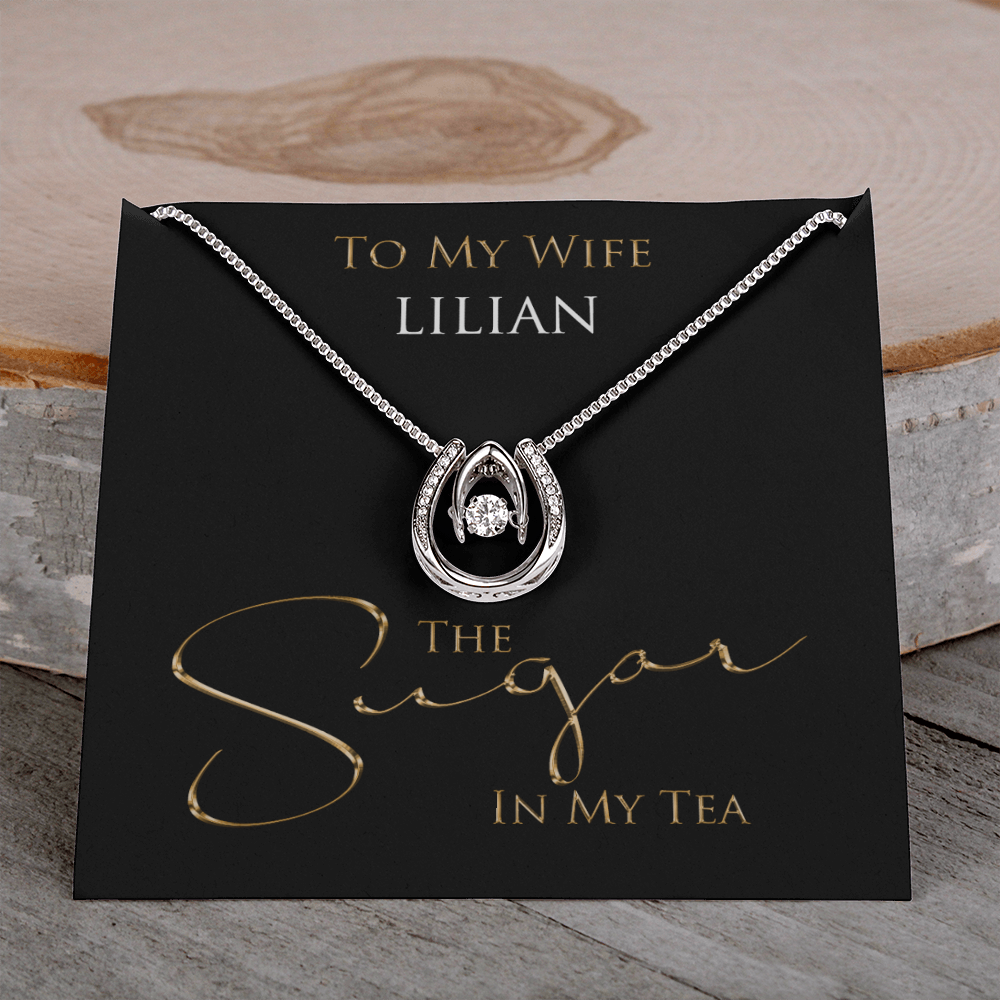 Personalized Sugar In My Tea Lucky In Love Necklace