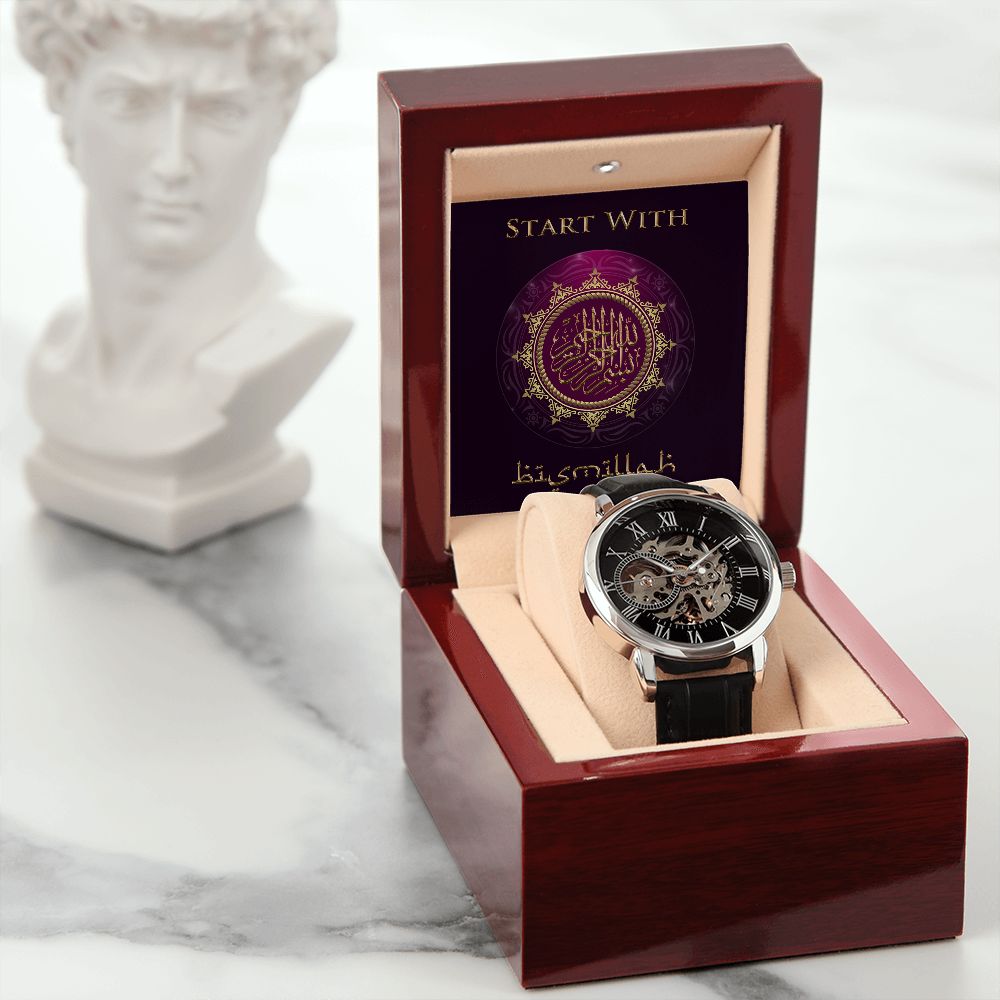 Start With Bismillah Men's Openwork Watch
