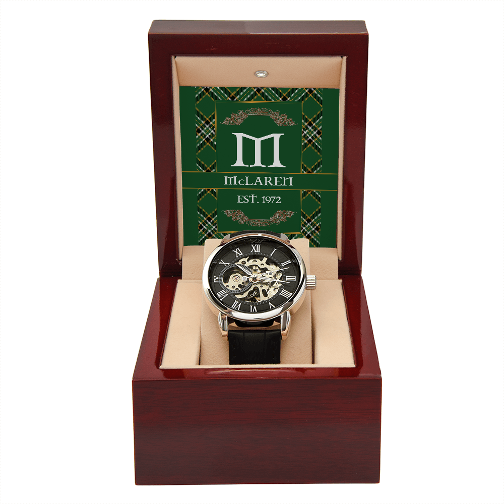 Personalized Irish Heritage Men's Luxury Watch