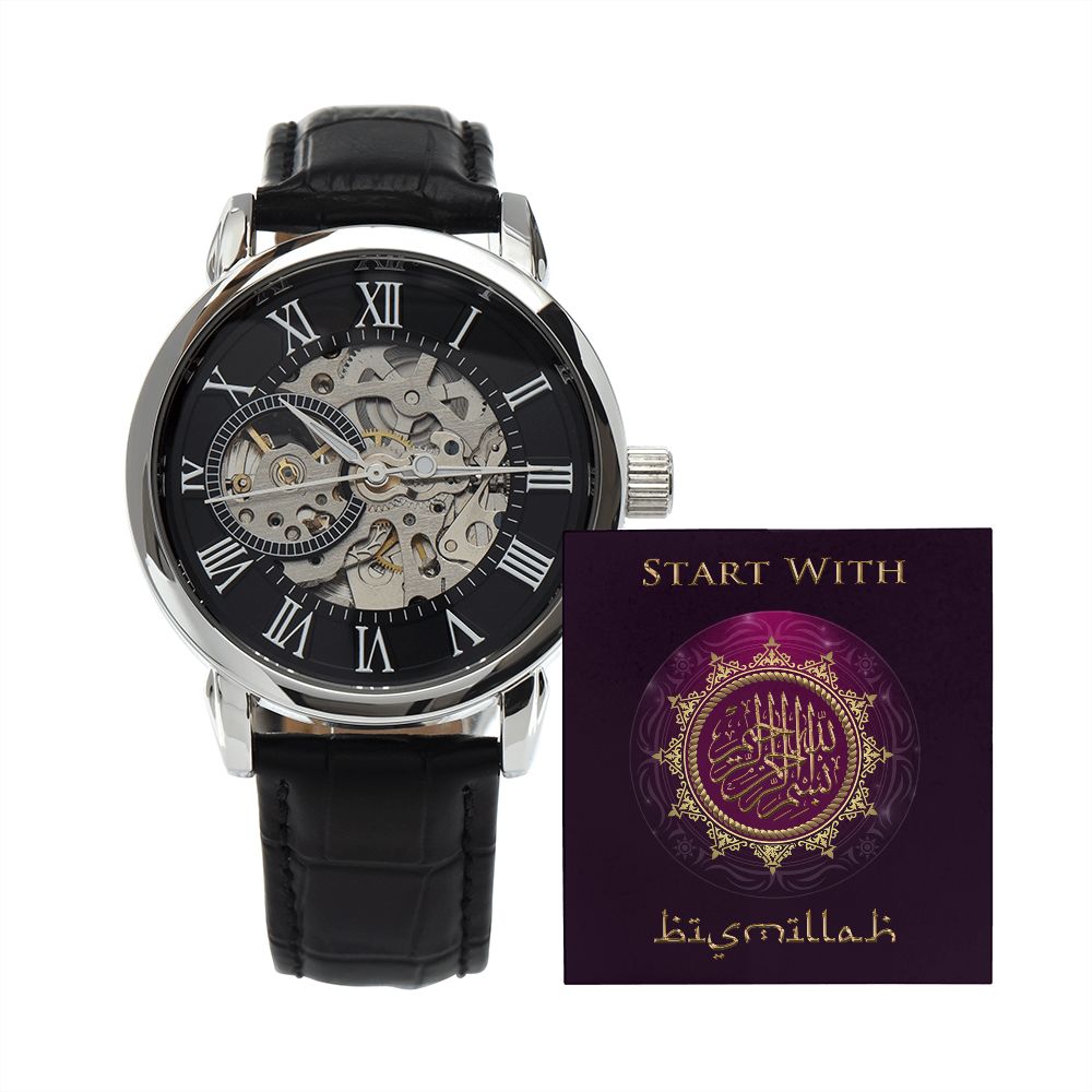 Start With Bismillah Men's Openwork Watch