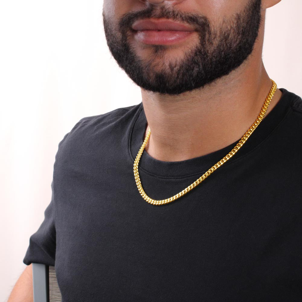 Marine Dad's Hero Cuban Link Chain