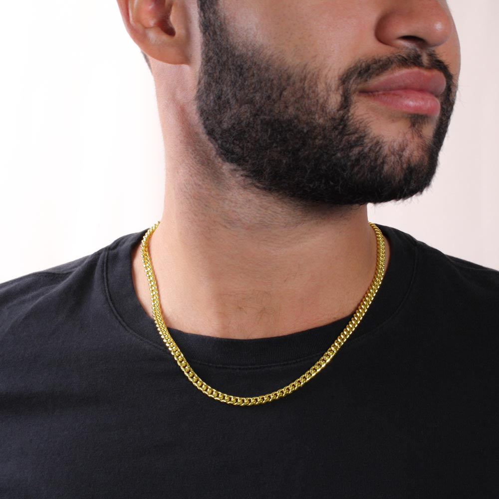 Alhmadulillah Men's Cuban Link Chain Necklace