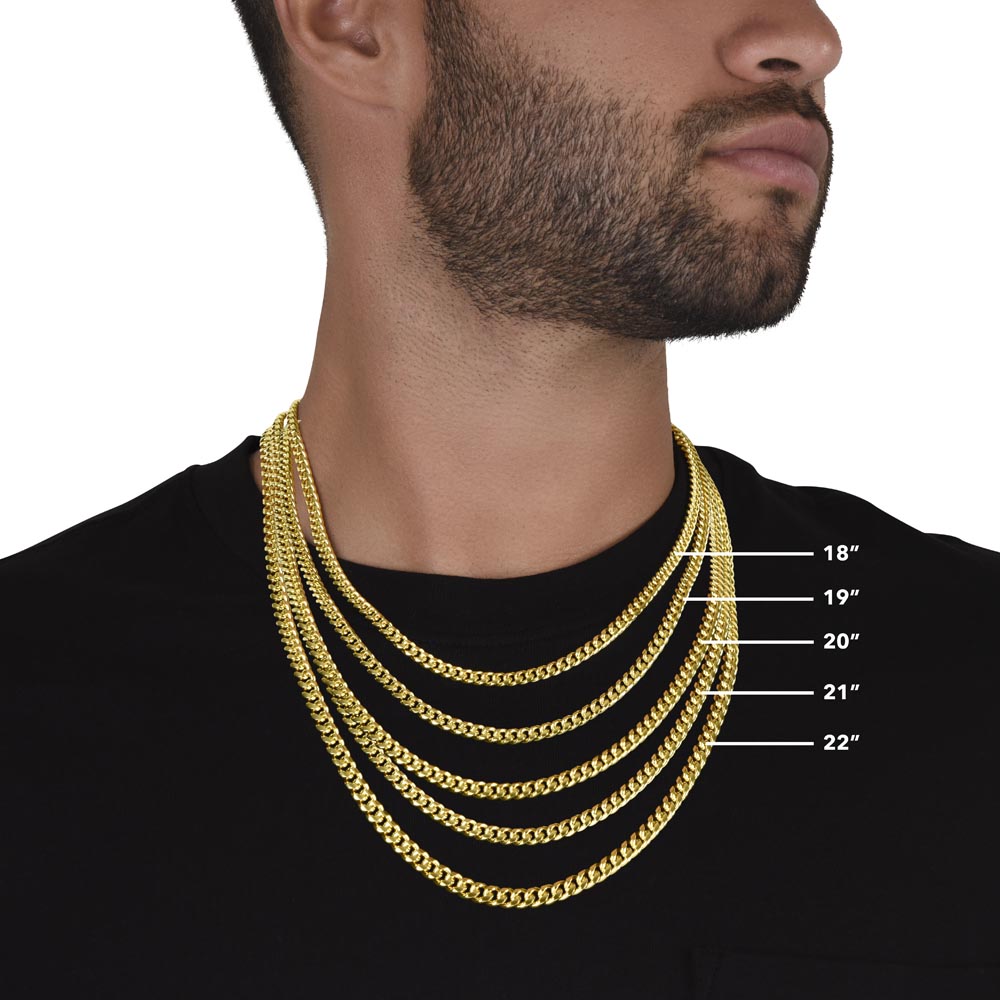 Alhmadulillah Men's Cuban Link Chain Necklace