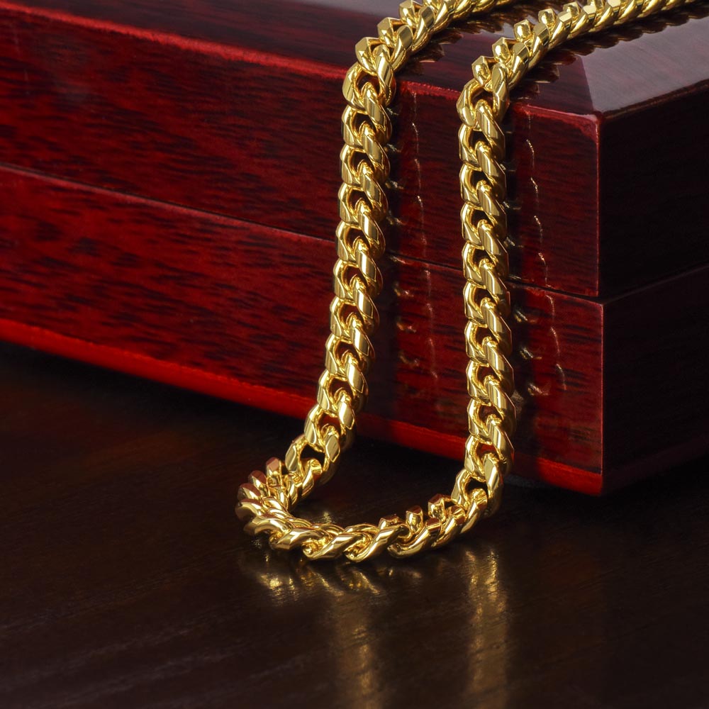 4 Muslim Blessings Men's Cuban Link Chain Necklace