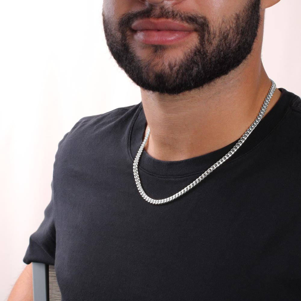 My Dad, My Anchor Cuban Link Chain
