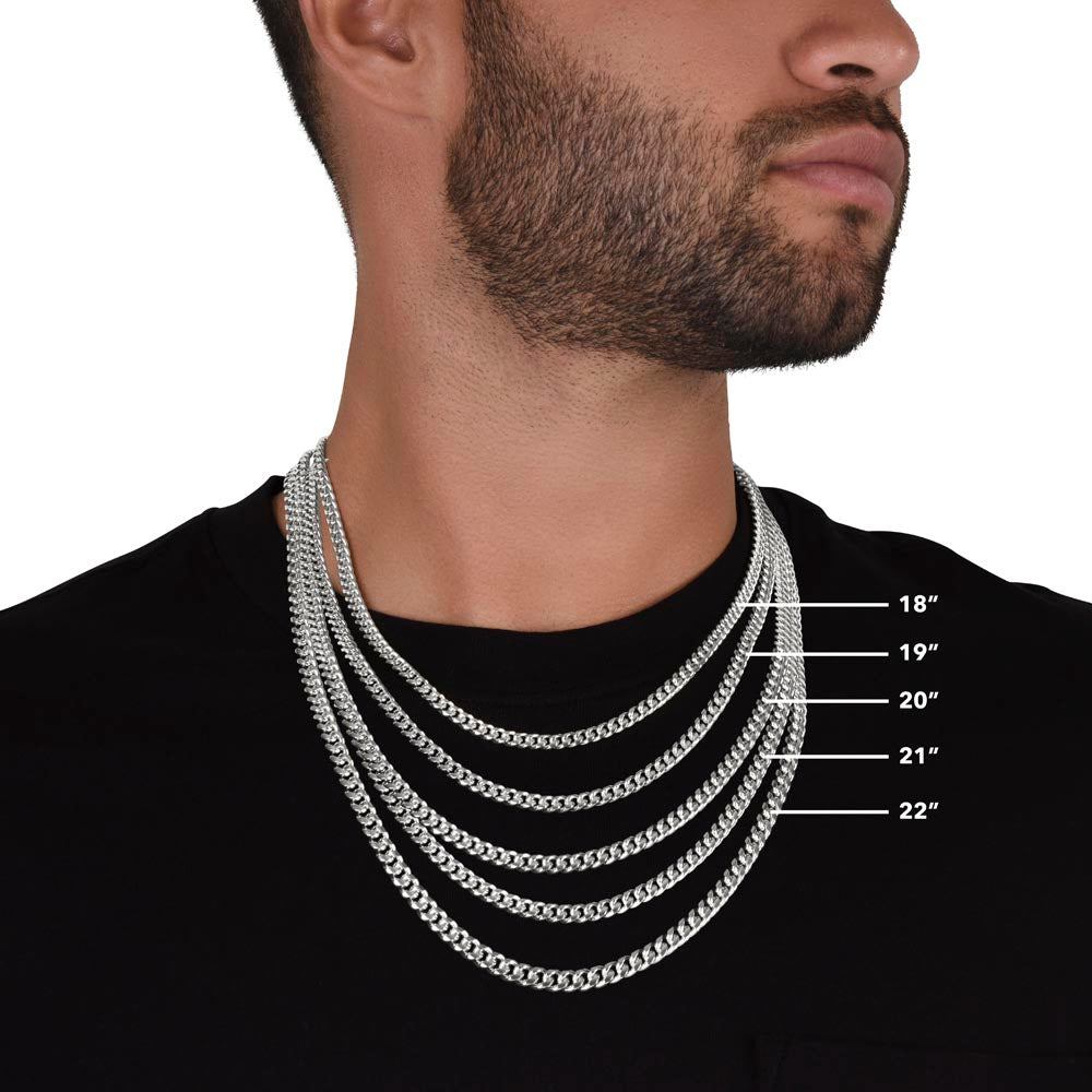 Marine Dad's Hero Cuban Link Chain