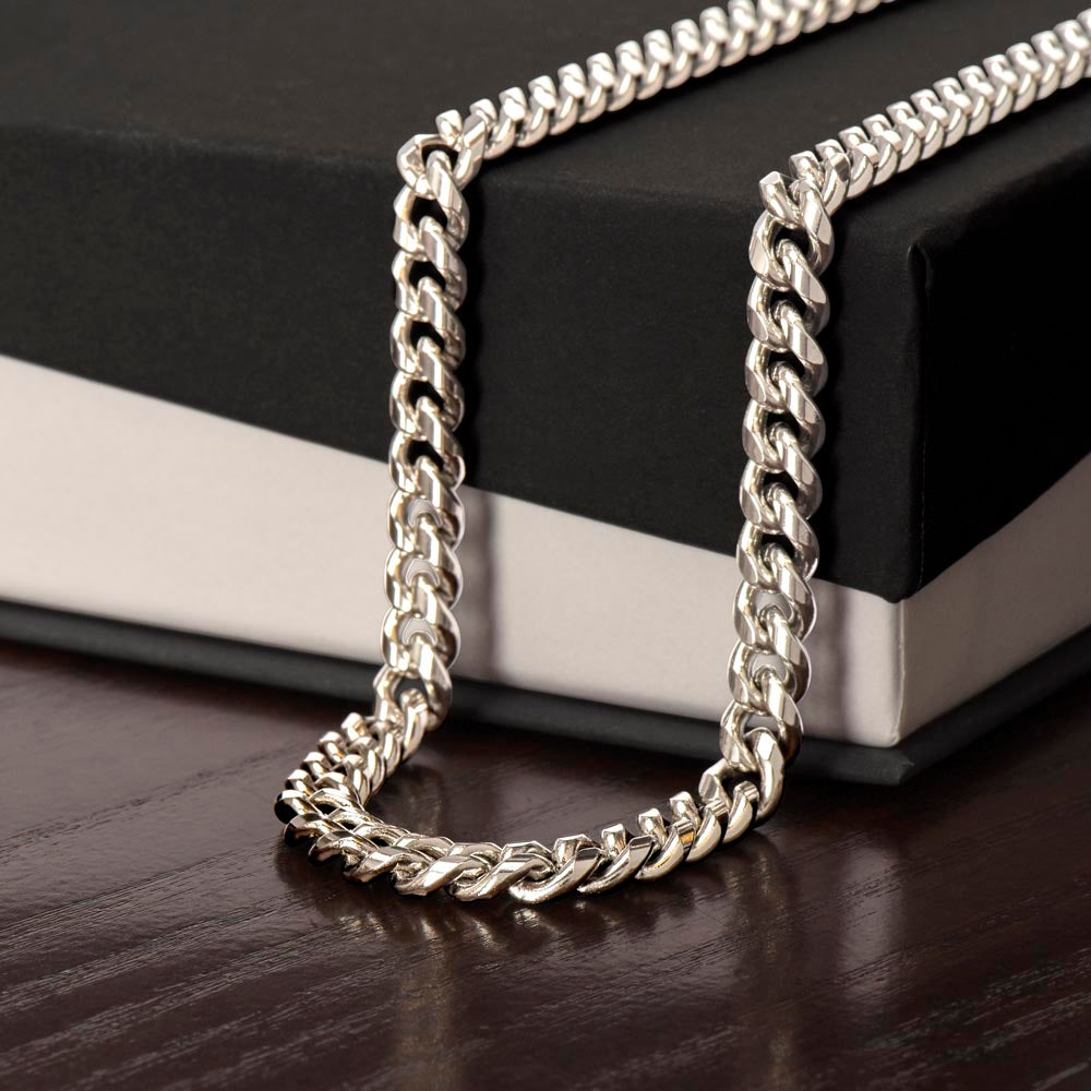 4 Muslim Blessings Men's Cuban Link Chain Necklace
