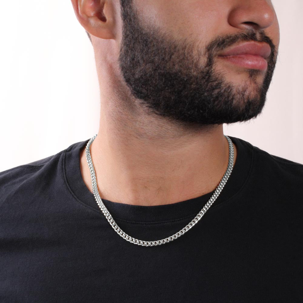 4 Muslim Blessings Men's Cuban Link Chain Necklace