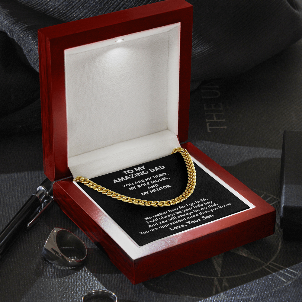 Mentor Dad Cuban Link Chain