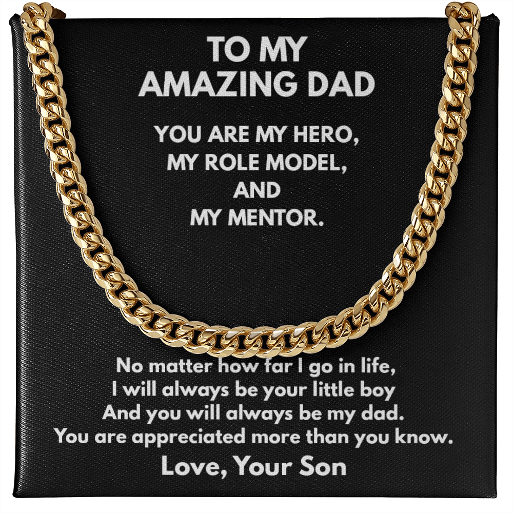 Mentor Dad Cuban Link Chain