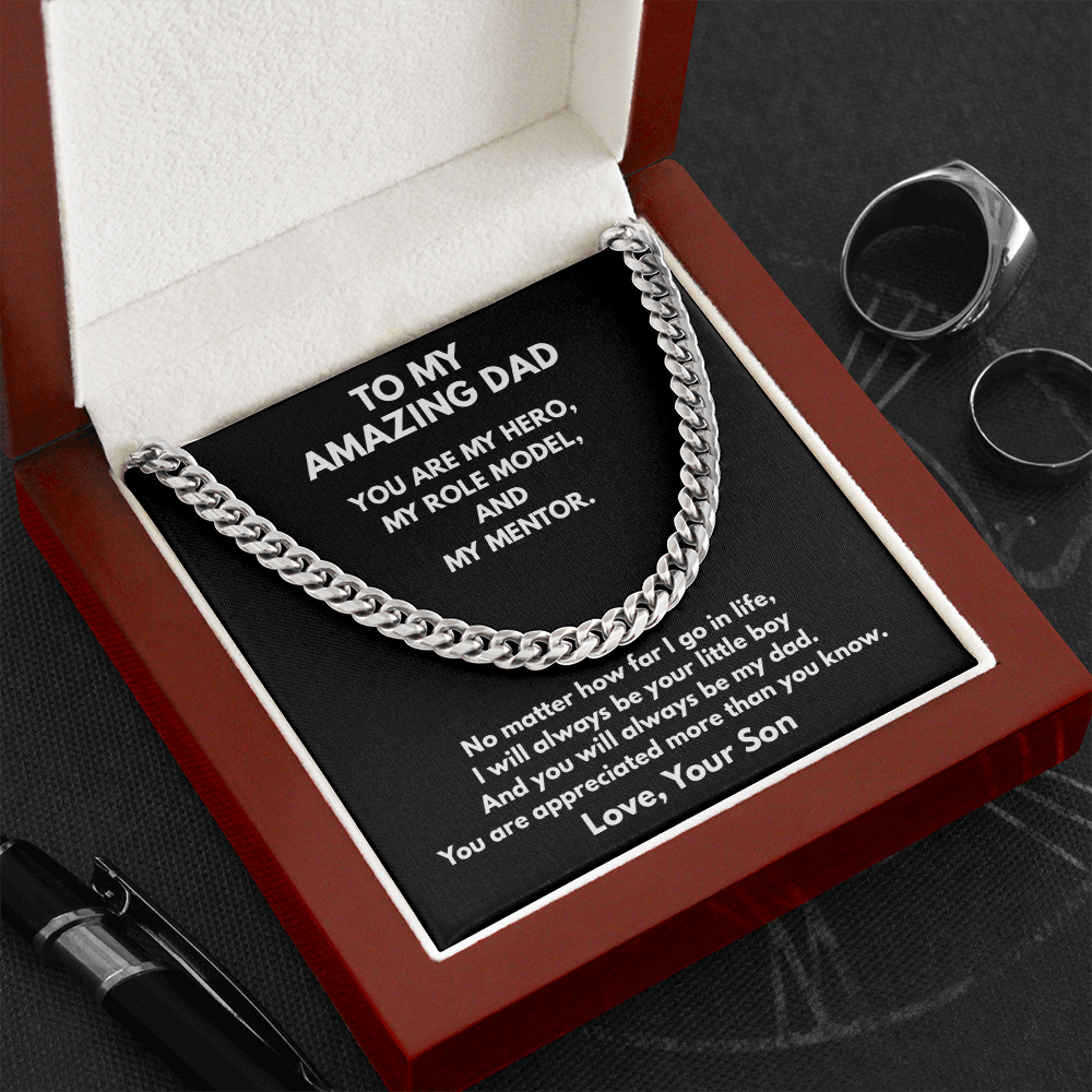Mentor Dad Cuban Link Chain