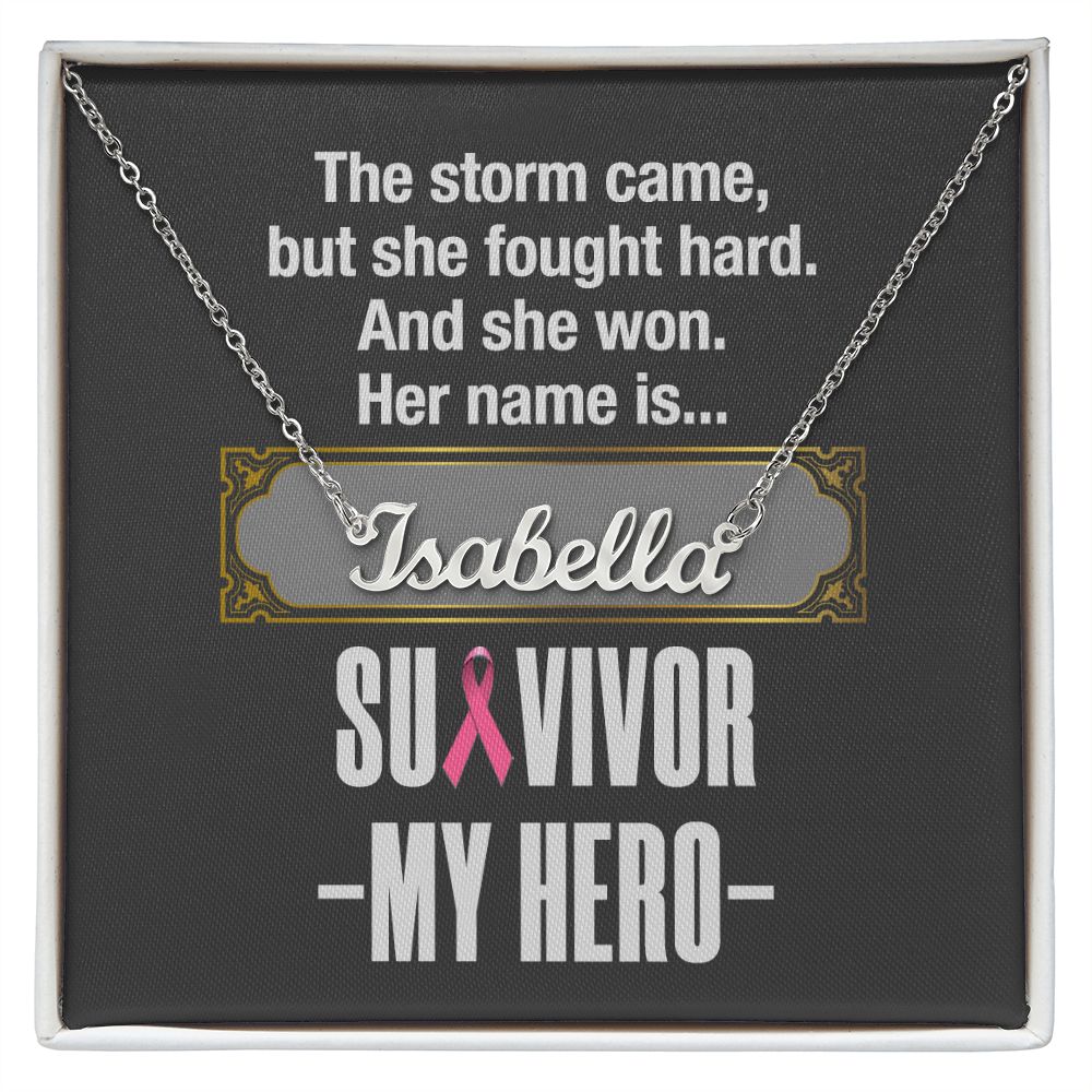 Survivor My Hero Personalized Name Necklace