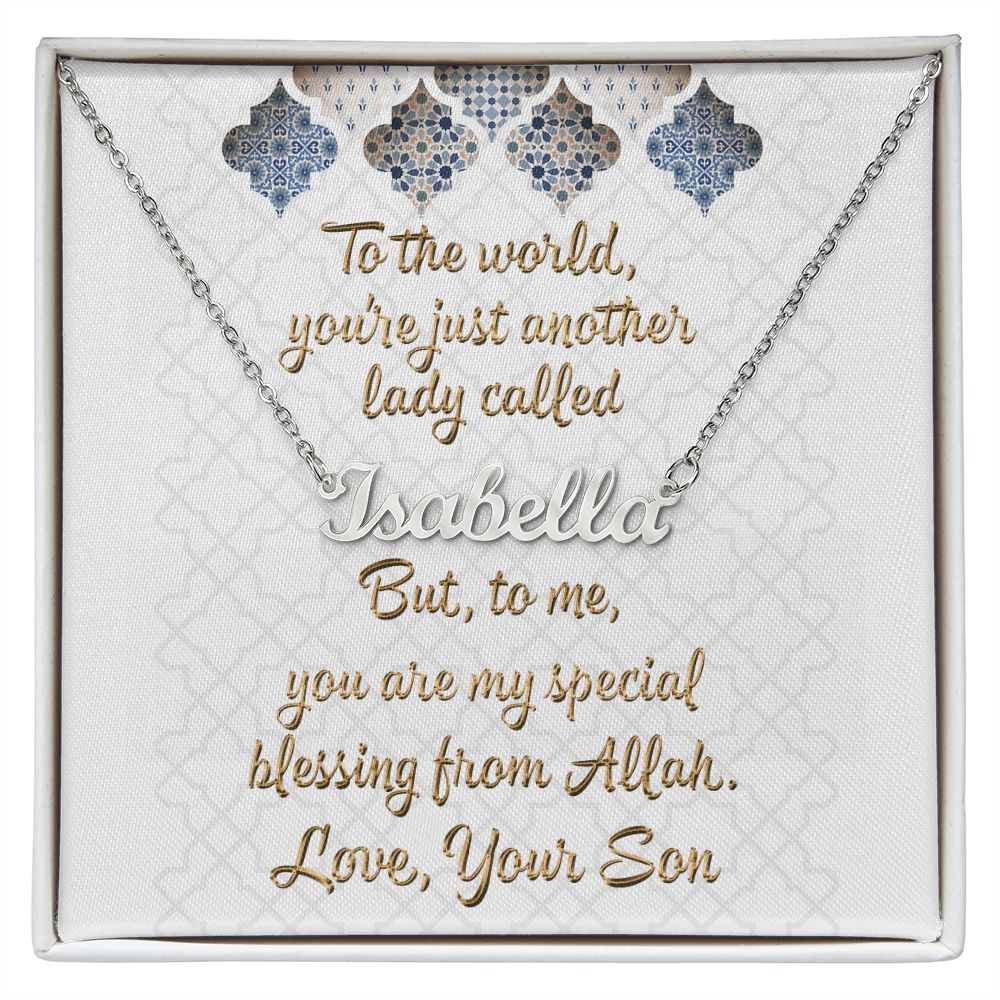 Muslima Mother Personalized Name Necklace