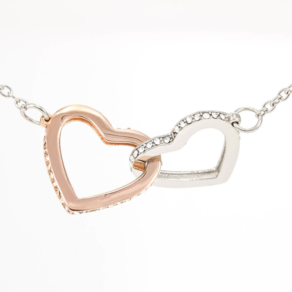 Happy Anniversary Personalized Interlocking Hearts Necklace