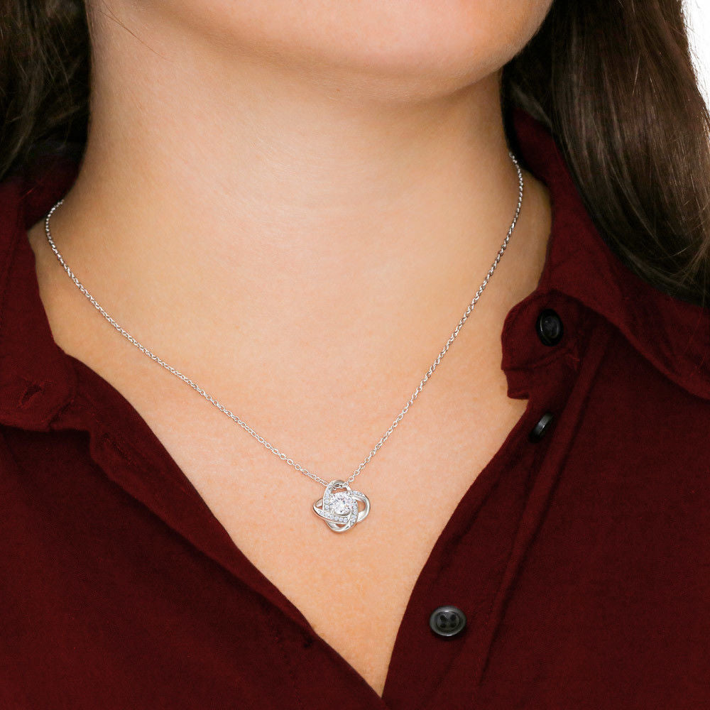 Personalized JD Beautiful Wife Love Knot Necklace